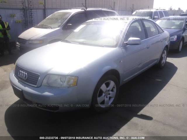 WAULT64B02N135324 - 2002 AUDI A6 3.0 QUATTRO BLUE photo 2