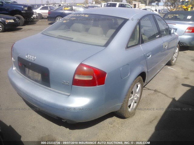 WAULT64B02N135324 - 2002 AUDI A6 3.0 QUATTRO BLUE photo 4