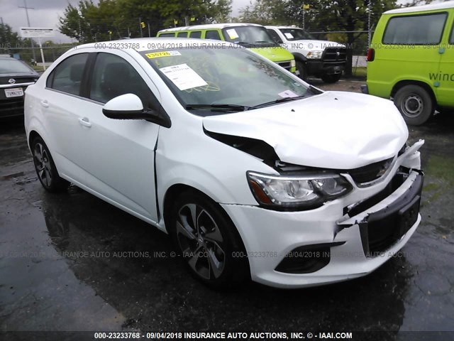 1G1JF5SB8H4109219 - 2017 CHEVROLET SONIC PREMIER WHITE photo 1