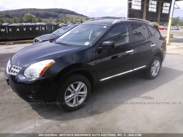 JN8AS5MVXDW610433 - 2013 NISSAN ROGUE S/SV BLACK photo 2