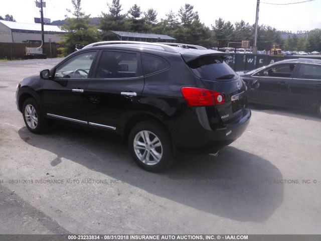 JN8AS5MVXDW610433 - 2013 NISSAN ROGUE S/SV BLACK photo 3