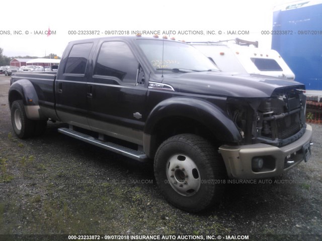 1FT8W4DT2BEA79142 - 2011 FORD F450 SUPER DUTY BLACK photo 1