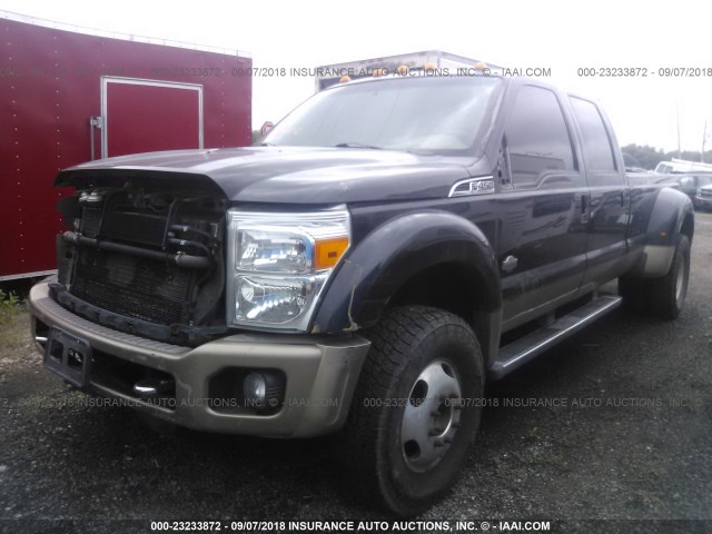 1FT8W4DT2BEA79142 - 2011 FORD F450 SUPER DUTY BLACK photo 2