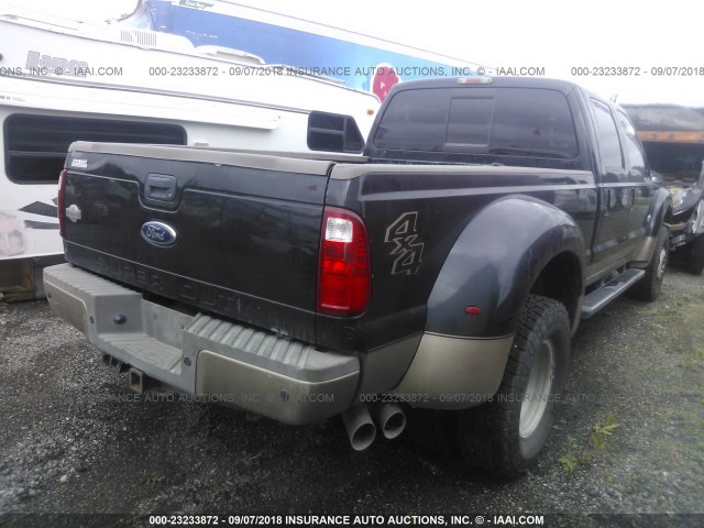 1FT8W4DT2BEA79142 - 2011 FORD F450 SUPER DUTY BLACK photo 4