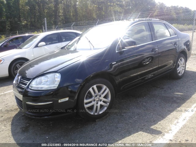 3VWEF71K27M189882 - 2007 VOLKSWAGEN JETTA WOLFSBURG BLACK photo 2