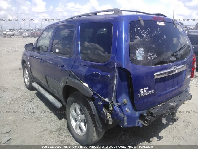 4F2YZ04176KM20220 - 2006 MAZDA TRIBUTE S BLUE photo 3