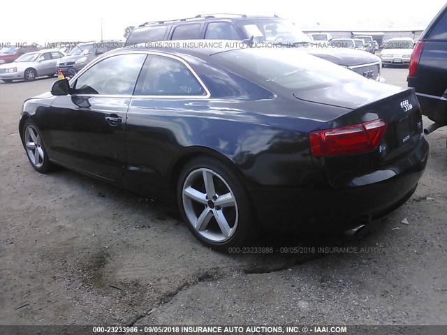 WAUDK78T09A013256 - 2009 AUDI A5 QUATTRO BLACK photo 3