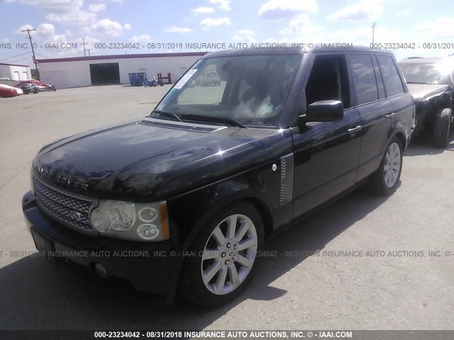 SALMF13436A227585 - 2006 LAND ROVER RANGE ROVER SUPERCHARGED BLACK photo 2