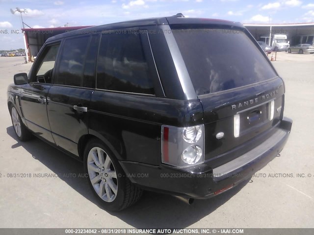 SALMF13436A227585 - 2006 LAND ROVER RANGE ROVER SUPERCHARGED BLACK photo 3