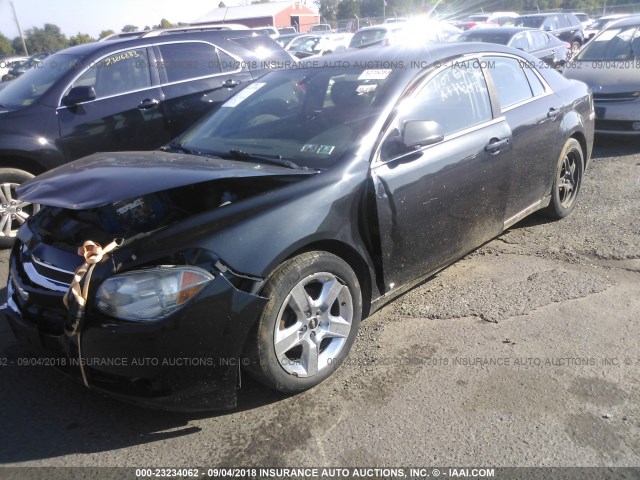 1G1ZH57B994198340 - 2009 CHEVROLET MALIBU 1LT შავი ფოტო 2