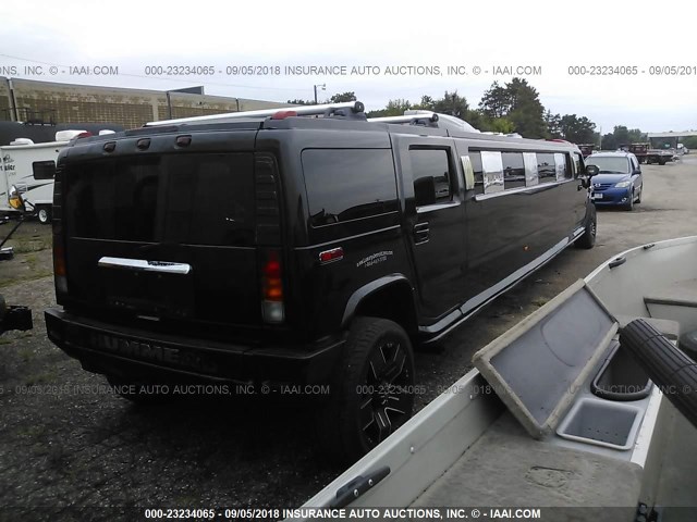 5GRGN23UX4H117410 - 2004 HUMMER H2 BLACK photo 4