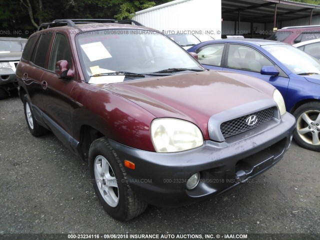 KM8SC13D64U692232 - 2004 HYUNDAI SANTA FE GLS/LX RED photo 1