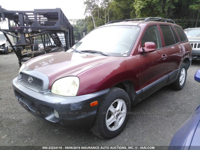 KM8SC13D64U692232 - 2004 HYUNDAI SANTA FE GLS/LX RED photo 2