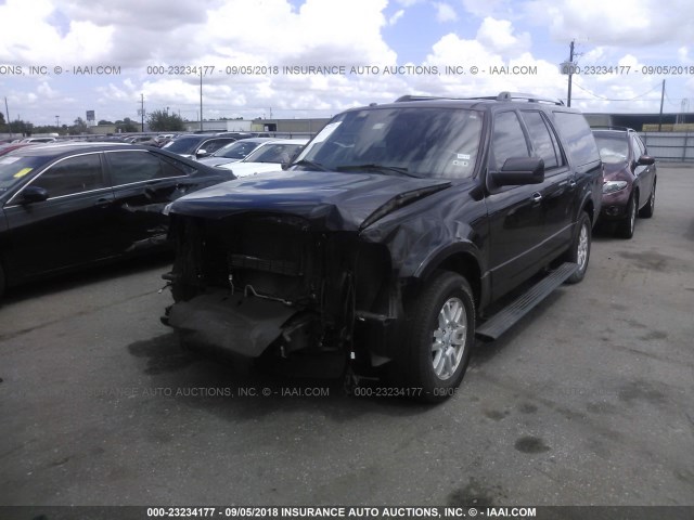 1FMJK1K52EEF23166 - 2014 FORD EXPEDITION EL LIMITED BLACK photo 2