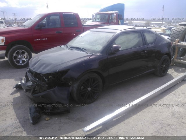 JTKJF5C72D3055863 - 2013 TOYOTA SCION TC იასამნისფერი ფოტო 2