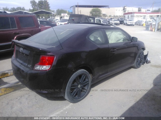 JTKJF5C72D3055863 - 2013 TOYOTA SCION TC იასამნისფერი ფოტო 4