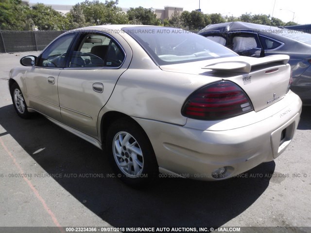 1G2NF52E73M557547 - 2003 PONTIAC GRAND AM SE1 GOLD photo 3