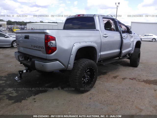 5TFAW5F14EX378899 - 2014 TOYOTA TUNDRA CREWMAX PLATINUM Gümüş foto 4