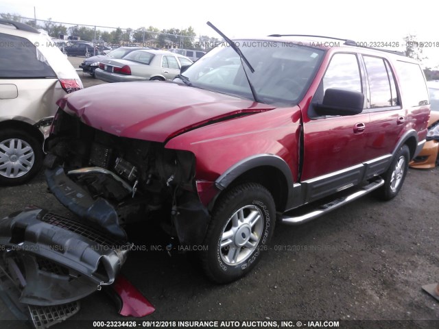 1FMFU16L64LA35311 - 2004 FORD EXPEDITION XLT RED photo 2