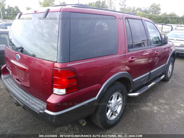 1FMFU16L64LA35311 - 2004 FORD EXPEDITION XLT RED photo 4
