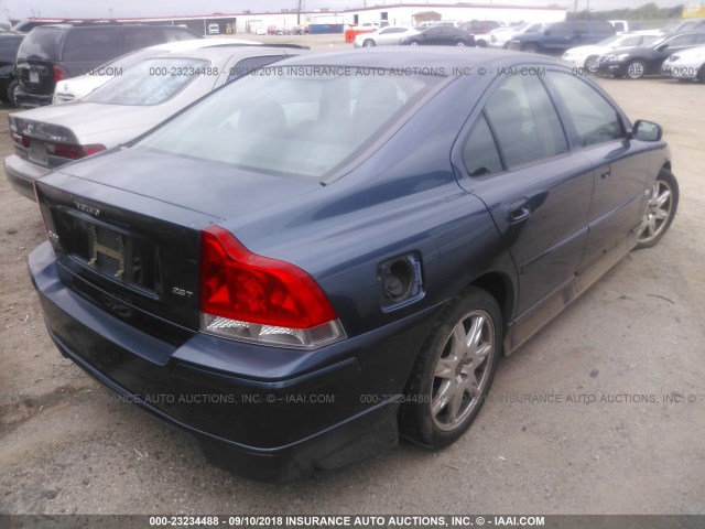 YV1RS592952453414 - 2005 VOLVO S60 2.5T BLUE photo 4