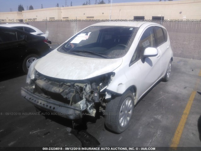 3N1CE2CP0EL401306 - 2014 NISSAN VERSA NOTE S/S PLUS/SV/SL WHITE photo 2