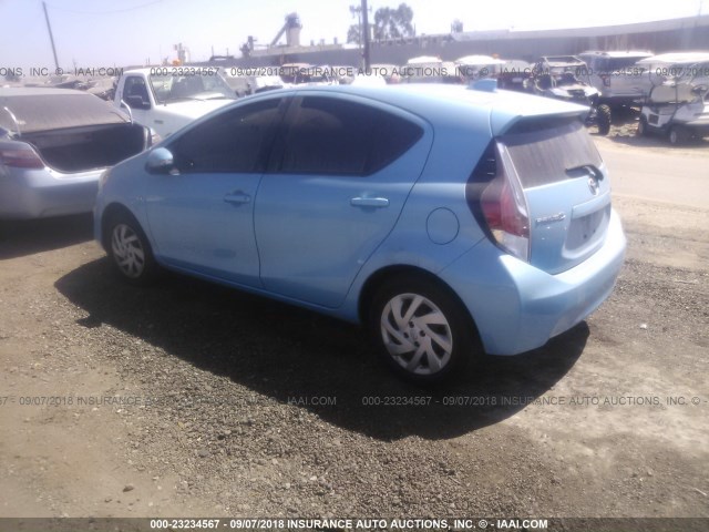 JTDKDTB35F1090450 - 2015 TOYOTA PRIUS C Light Blue photo 3