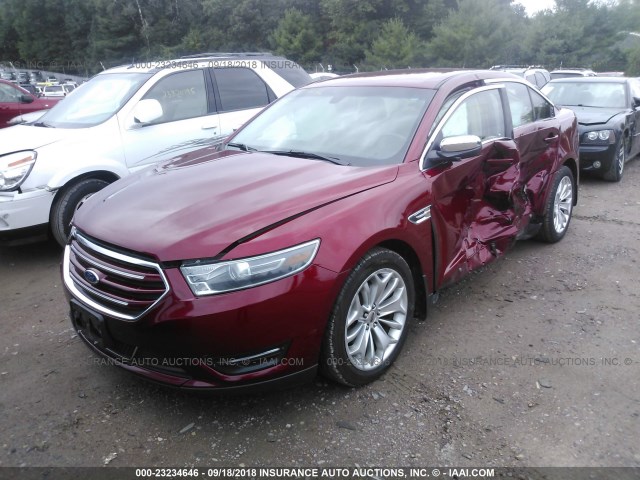 1FAHP2F87FG170787 - 2015 FORD TAURUS LIMITED RED photo 2