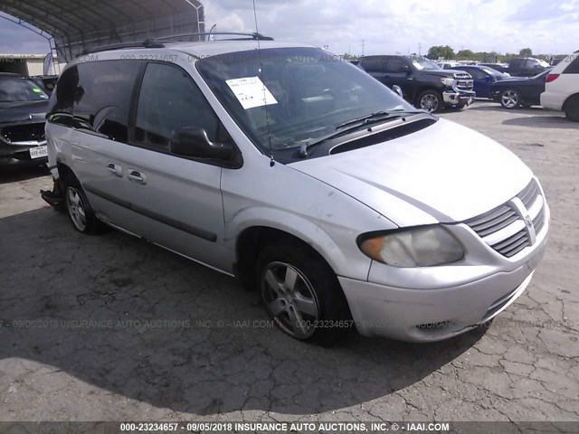 1D4GP45R65B144532 - 2005 DODGE CARAVAN SXT SILVER photo 1