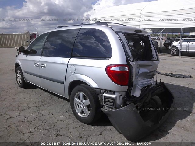 1D4GP45R65B144532 - 2005 DODGE CARAVAN SXT SILVER photo 3