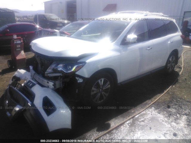 5N1DR2MM0HC904940 - 2017 NISSAN PATHFINDER S/SV/SL/PLATINUM WHITE photo 2