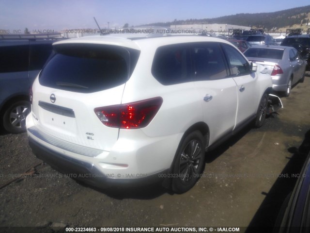 5N1DR2MM0HC904940 - 2017 NISSAN PATHFINDER S/SV/SL/PLATINUM WHITE photo 4