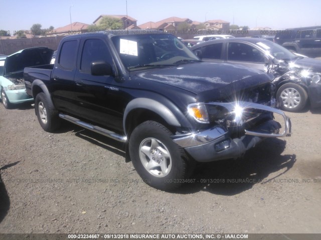 5TEGN92N42Z072691 - 2002 TOYOTA TACOMA DOUBLE CAB PRERUNNER BLACK photo 1