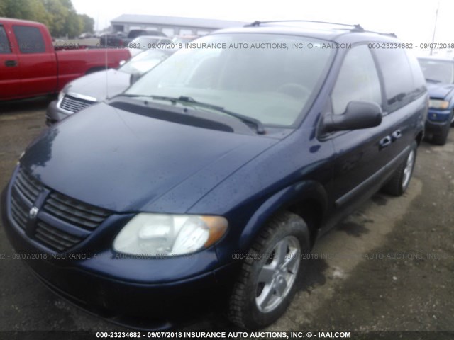 1D8GP45R86B546245 - 2006 DODGE CARAVAN SXT Dark Blue photo 2