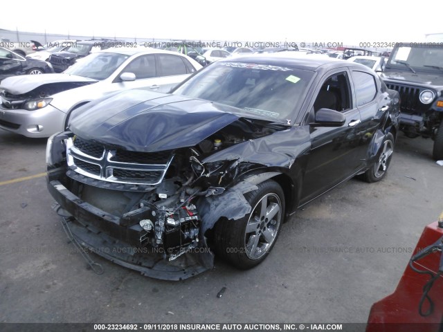 1B3BD1FB7BN559225 - 2011 DODGE AVENGER MAINSTREET BLACK photo 2