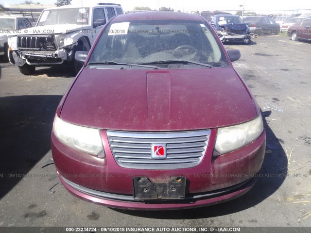 1G8AG52F25Z126016 - 2005 SATURN ION LEVEL 1 RED photo 6