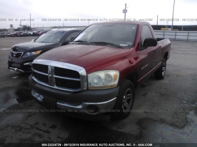 1D7HA16K76J185784 - 2006 DODGE RAM 1500 ST RED photo 2