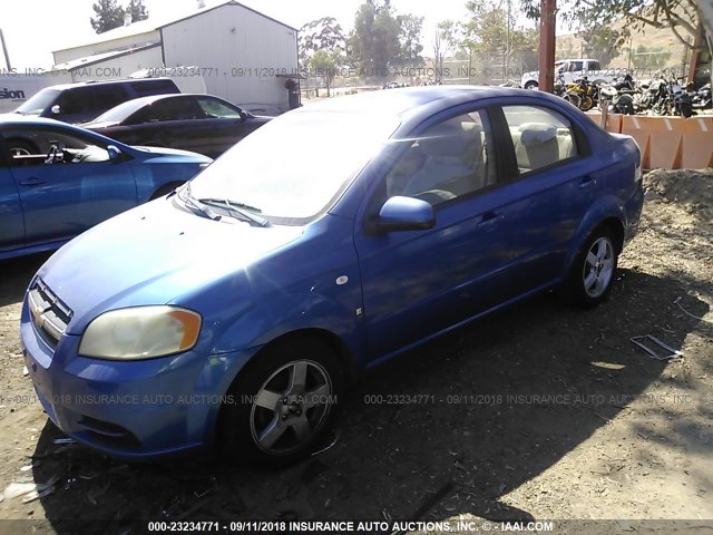 KL1TG56687B174468 - 2007 CHEVROLET AVEO LT BLUE photo 2