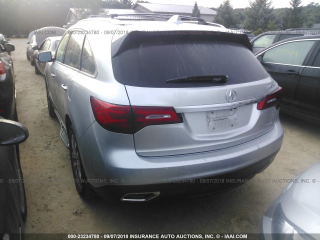 5FRYD4H46EB026857 - 2014 ACURA MDX TECHNOLOGY SILVER photo 3