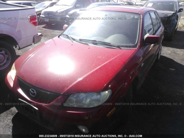 JM1BJ246531183006 - 2003 MAZDA PROTEGE PR5 RED photo 2