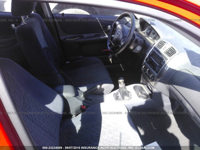 JM1BJ246531183006 - 2003 MAZDA PROTEGE PR5 红色 照片 5