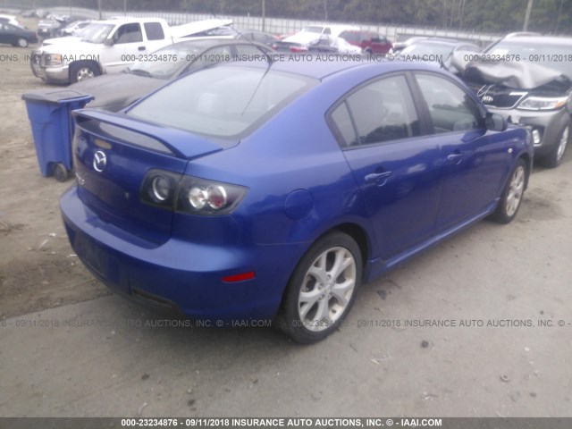 JM1BK323571692465 - 2007 MAZDA 3 S BLUE photo 4