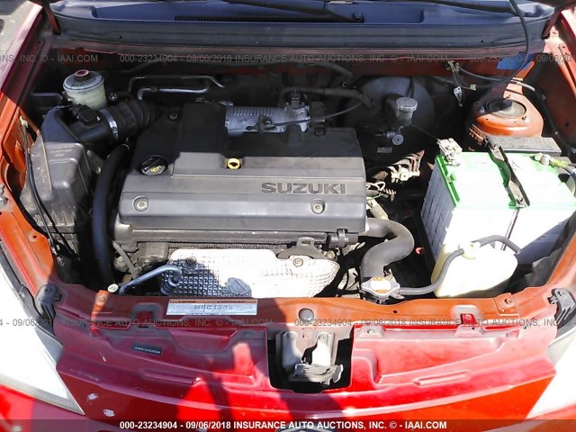 JS2RA61S245205048 - 2004 SUZUKI AERIO S/LX RED photo 10