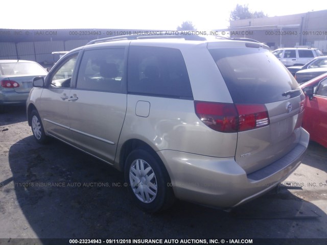 5TDZA23C54S192959 - 2004 TOYOTA SIENNA CE/LE GOLD photo 3