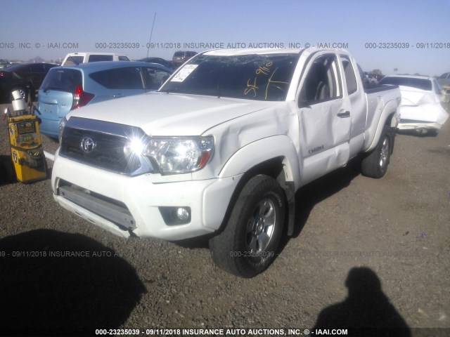 5TFTU4GN8EX053022 - 2014 TOYOTA TACOMA PRERUNNER ACCESS CAB WHITE photo 2