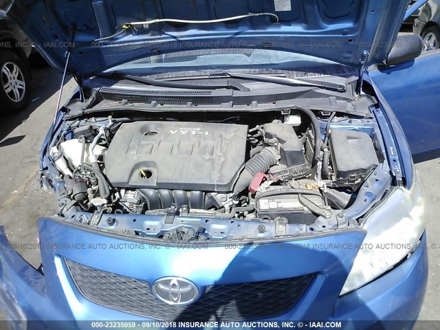 JTDBL40E99J038577 - 2009 TOYOTA COROLLA LE/XLE Light Blue photo 10