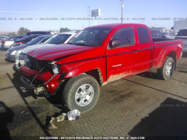 5TETU62NX8Z583704 - 2008 TOYOTA TACOMA PRERUNNER ACCESS CAB RED photo 2