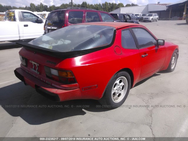 WP0AA0949EN461599 - 1984 PORSCHE 944 RED photo 4