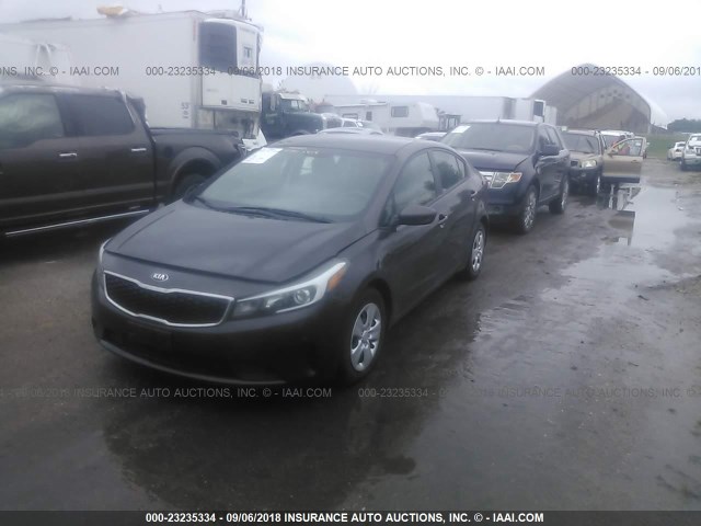 3KPFL4A72HE123824 - 2017 KIA FORTE LX/S BROWN photo 2