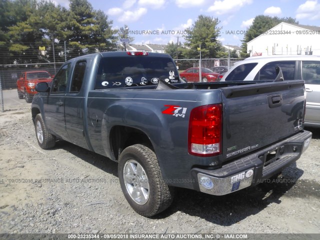 1GTR2VE7XCZ209802 - 2012 GMC SIERRA K1500 SLE BLUE photo 3